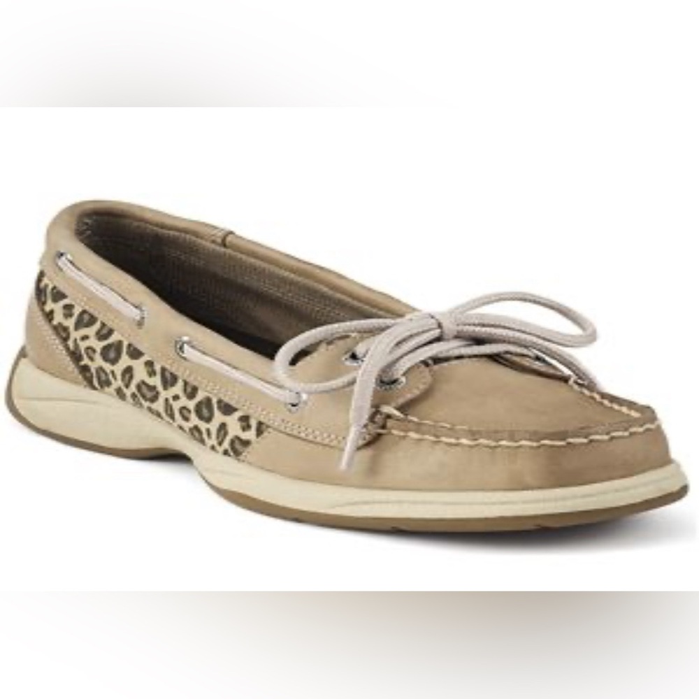 Laguna Linen Leopard Sperry Boat Shoes